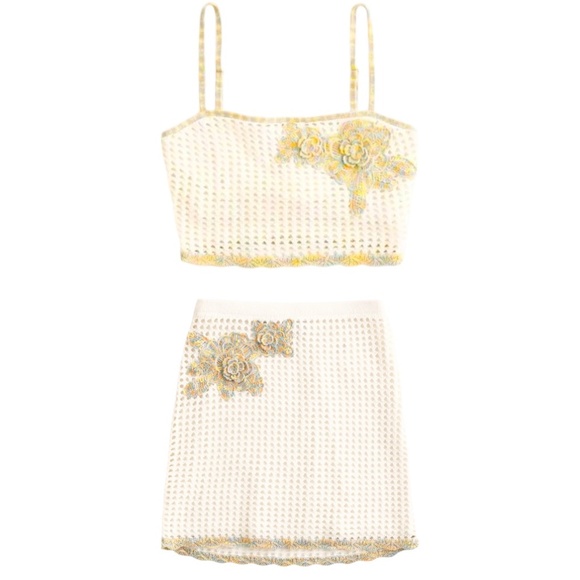 Abercrombie and Fitch Pride Crochet-Rosette Mini Skirt Set- XS - $130 - NWT - Picture 8 of 8